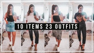 23 OUTFITS FROM 10 ITEMS! Summer Capsule Wardrobe 2019