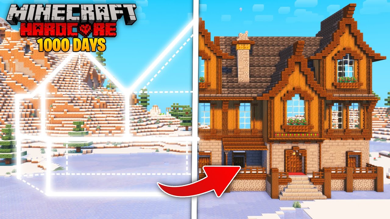 I Survived 1000 DAYS in Minecraft Hardcore [Full Movie]