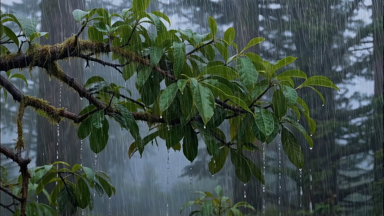 🌧️ Tropical Rainforest Rainstorm Sounds | Calming Nature Ambience for Deep Sleep