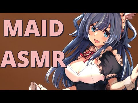【ASMR/3Dio】Maid ASMR  (Whispering/Oil Massage/Ear Blowing/Heartbeat)