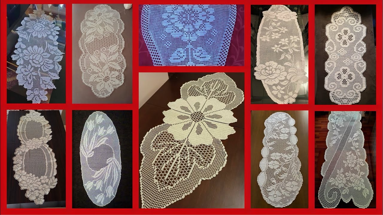 Они такие красивые 😍👏 Кружевные дорожки, самые великолепные кружевные узоры для скатертей