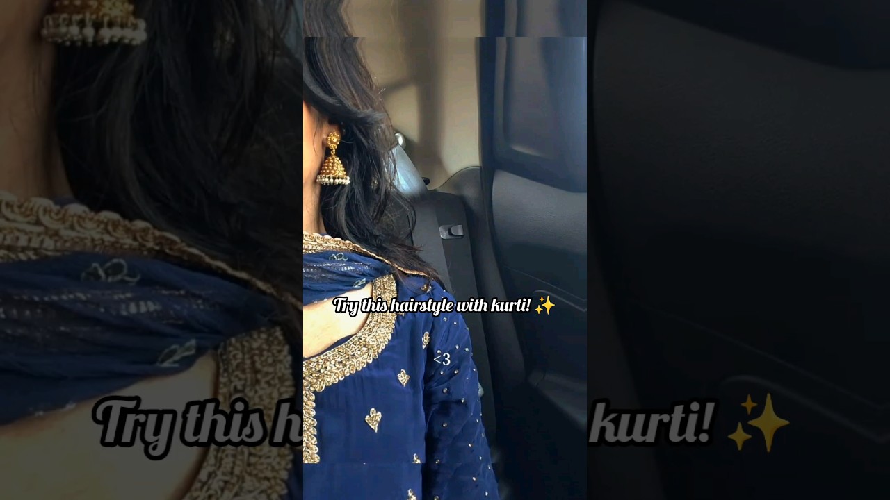 try this hairstyle with kurti ✨🖤 