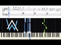 Alan Walker - The Spectre - Piano Tutorial