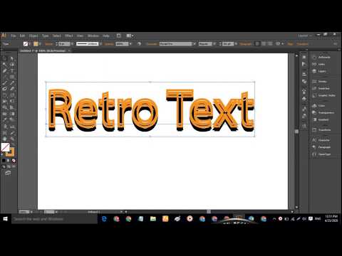 Retro Striped Text Effect Illustrator Tutorial in Different Way | Retro Text | Retro Logo Design.
