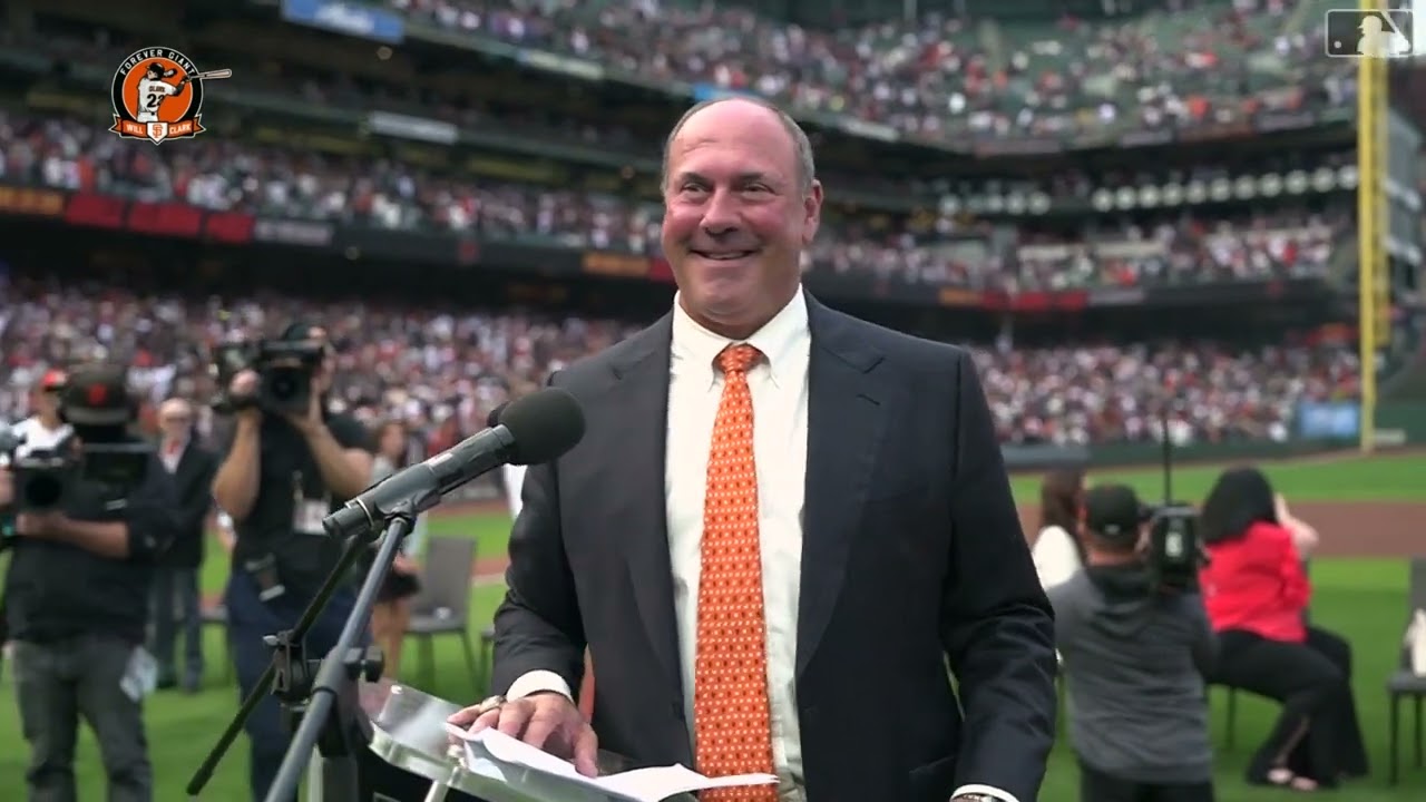 Will Clark meets the moment in jersey retirement speech – KNBR