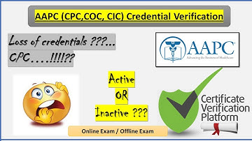Credential Verification AAPC | How to Validate CPC, COC, CIC certificate Active or Inactive.