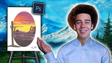 Following a Bob Ross Painting Tutorial (in Photoshop)