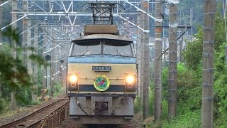 JR貨物 広車公開HM付き EF66-52[吹]号機＋コキ20B 貨物5091レ 2014/09/20