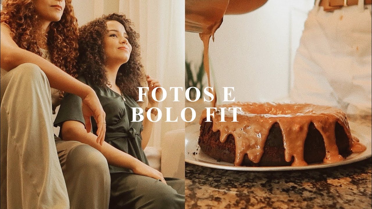 VLOG | Bolo de chocolate fit, fotos e café da tarde.