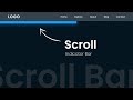 Scroll Indicator Bar | With Responsive Header Navigation Menu - Html, Css &amp; Javascript