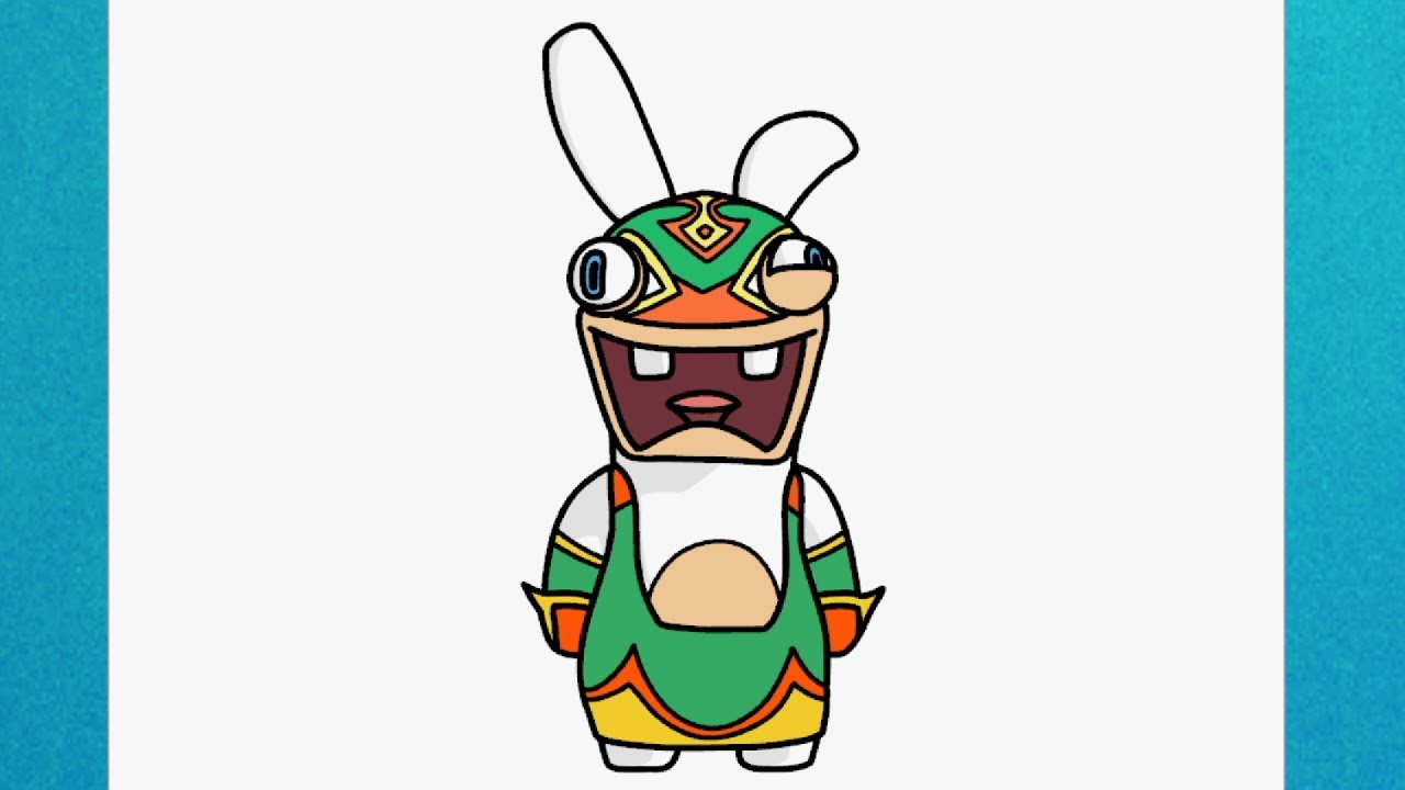 How to draw Luchador Rabbid Stumble Guys - YouTube