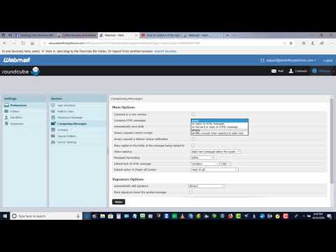 How to add Composing HTML Messages to Webmail Client Roundcube