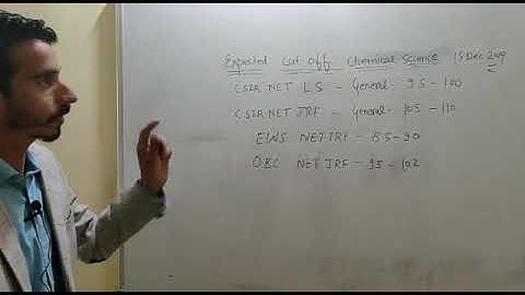 Expected cut-off for chemistry in CSIR-NET December 2019 | By Om SIr