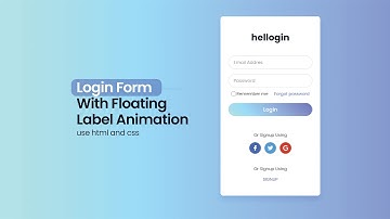 Form Login Dengan Animasi Floating Label menggunakan HTML CSS Tutorial Untuk Pemula