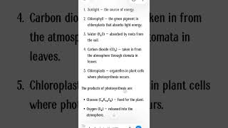 components of photosynthesis,प्रकाश संश्लेषण #sunlight #water#co२#glucose #viral