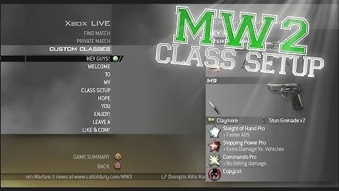 MW2 Trickshot Class Setup