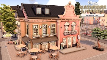 Candy Shop & Café With Apartment  🍭 Businesses & Hobbies 💼 The Sims 4 Speed Build | No CC