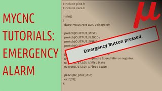 myCNC Tutorial. Emergency Alarm button set up screenshot 2