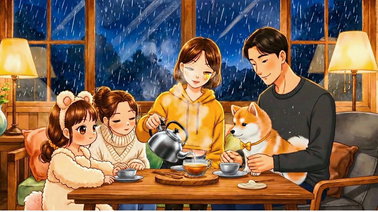 Cozy Rain & Ramen in our Mobile Home 🍜 Ghibli Anime ASMR