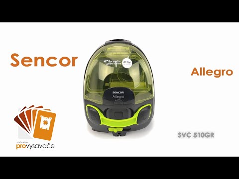 Kompaktní bezsáčkový vysavač Sencor Allegro SVC 510GR