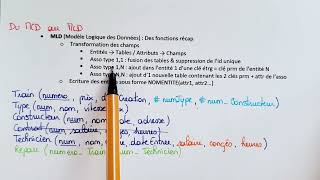Créer un MLD (Modèle Logique de Données) depuis un MCD - Méthode & Exemple - Bases de données