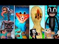 NOOB VS PRO - SIREN HEAD VS CARTOON CAT VS HUGGY WUGGY VS SCP 173 STATUE EVOLUTION IN MINECRAFT!