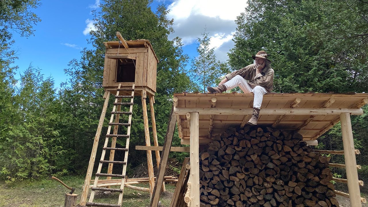 Finishing the Food Cache and Harvesting Potatoes | Off Grid | Log Cabin ...