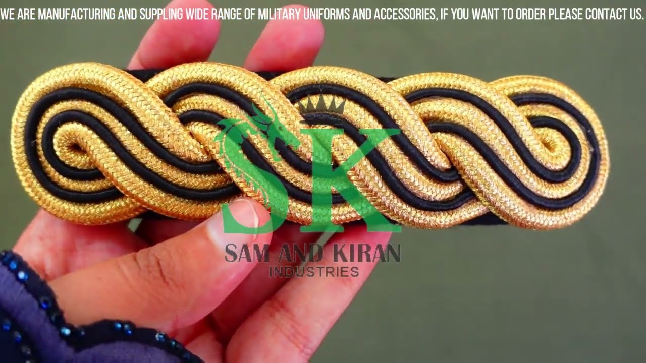 Captain Shoulder Boards, Braided Shoulder Boards, Military Shoulder Cord Gold