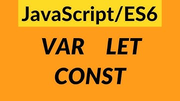 Difference between var, let and const in JavaScript  let vs var vs const in ES6JavaScript Tutorial-1