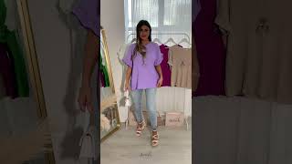 Make A Bold Statement With The Bella Frill Sleeve Top With Chain