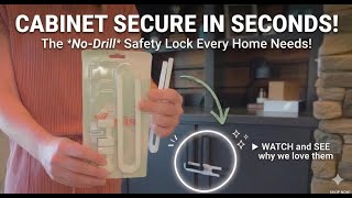 Easiest Cabinet Child Safety! Tool-Free Lock (NO-DRILL)