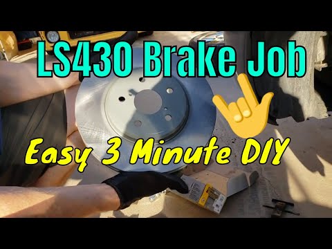 LS430 Brake Pads and Rotors Change in 3 Minutes - Step by Step Instructions