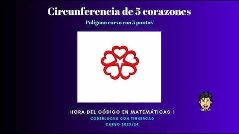 Coding Blocks con Tinkercad - Reto 3 - Circunferencia con 5 corazones