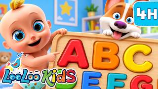 ABC Song 🔤 Numbers, Colors &amp; Good Habits | 4 HOURS Kids Songs &amp; Nursery Rhymes | LooLoo Kids