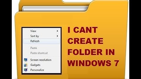 I CANT CREATE FOLDER IN WINDOWS 7 |  "New Folder" Missing from Right Click Menu Fix