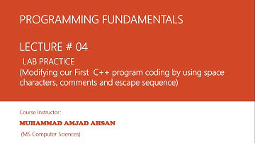 programming Fundamentals Lecture#4 for adp Riphah