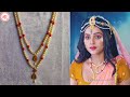 Radharani Necklace making at home ||Part 2|| RadhaKrishn || Mallika Singh ||Radha jewellery tutorial