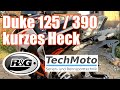 KTM Duke 125 390 auf kurzes Heck umbauen - R&G Kennzeichenhalter montieren