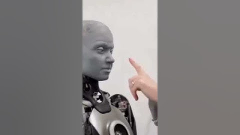 Ai Robot Reacts To Its Nose Being Touched #robot #ai #shorts