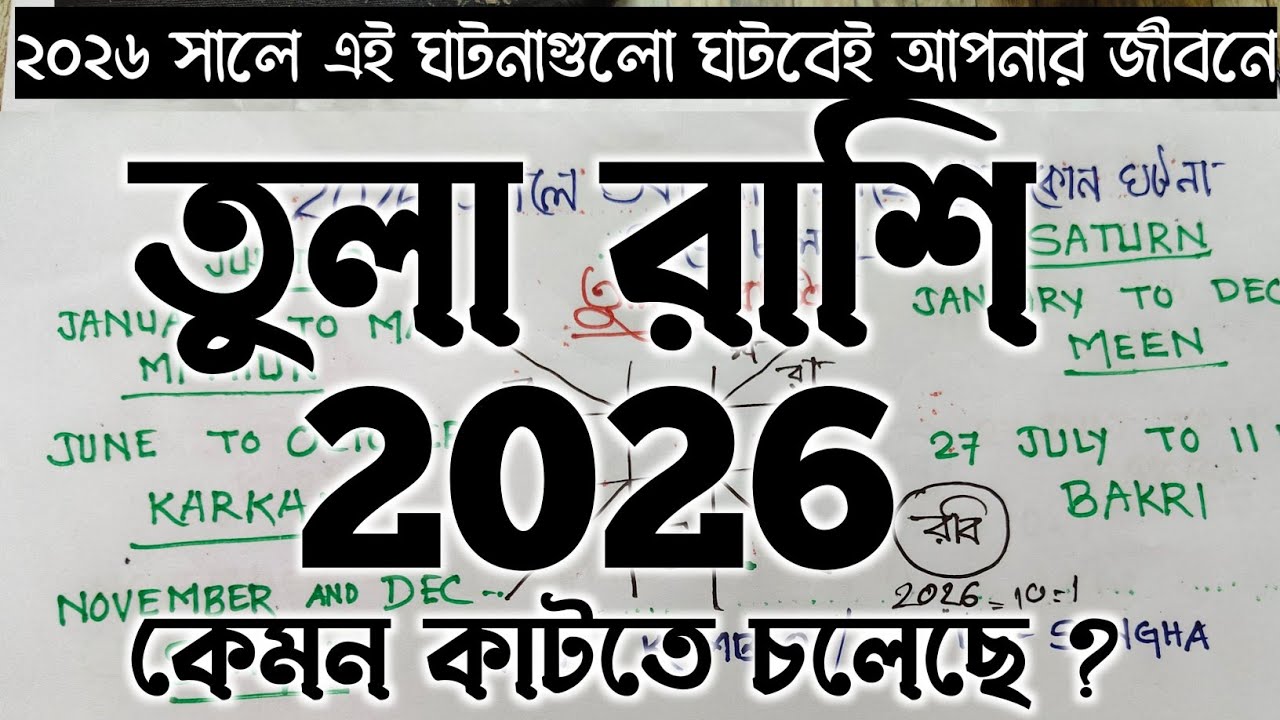 তুলা রাশির 2026 কেমন যাবে | tula rashifall 2026 | tula rashi 2026 | #2026rashifal #libra2026 #tula