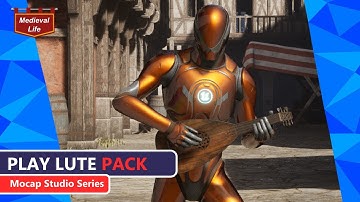 MOCAP STUDIO SERIES Play Lute Pack - Motion Capture Animation for Games