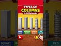 5 Types of Columns Every Civil Engineer Must Know 🔧👷♂️🏗️ #shorts
