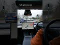 Tesla Model Y on-screen visualisations on a roundabout (HW3 in the UK)