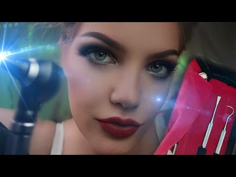 ASMR Ear Cleaning & Medical Exam with Nurse Ratched (you CAN close your eyes) Deep Binaural Beats