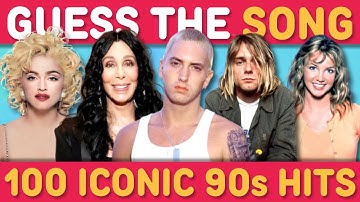 ULTIMATE 1990s SONG QUIZ 🎸 🎵 GUESS THE 100 MOST ICONIC SONGS FROM THE 90s | Song Quiz