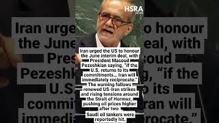 Trump Warns Iran as Tehran Demands US Honor June Deal #shorts #breakingnews #usa #iran #trump