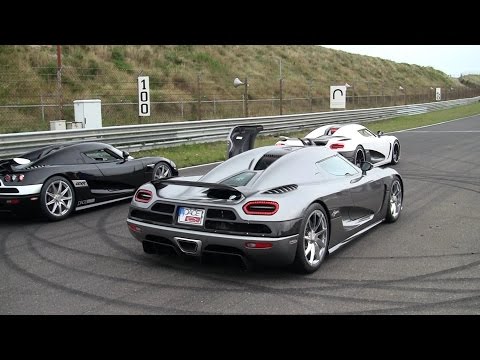 Koenigsegg Madness! 2x Agera R, 2x CCXR, 4x Carrera GT, Zonda S Loud Revving!!