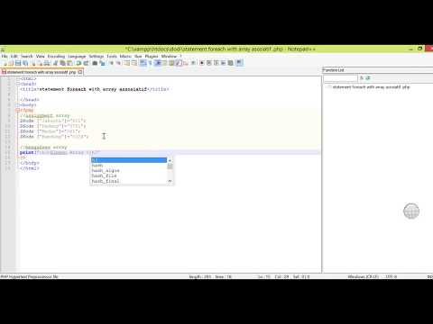 statement foreach with array assosiatif pada php