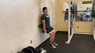 Foam Roller Wall Hack Squat