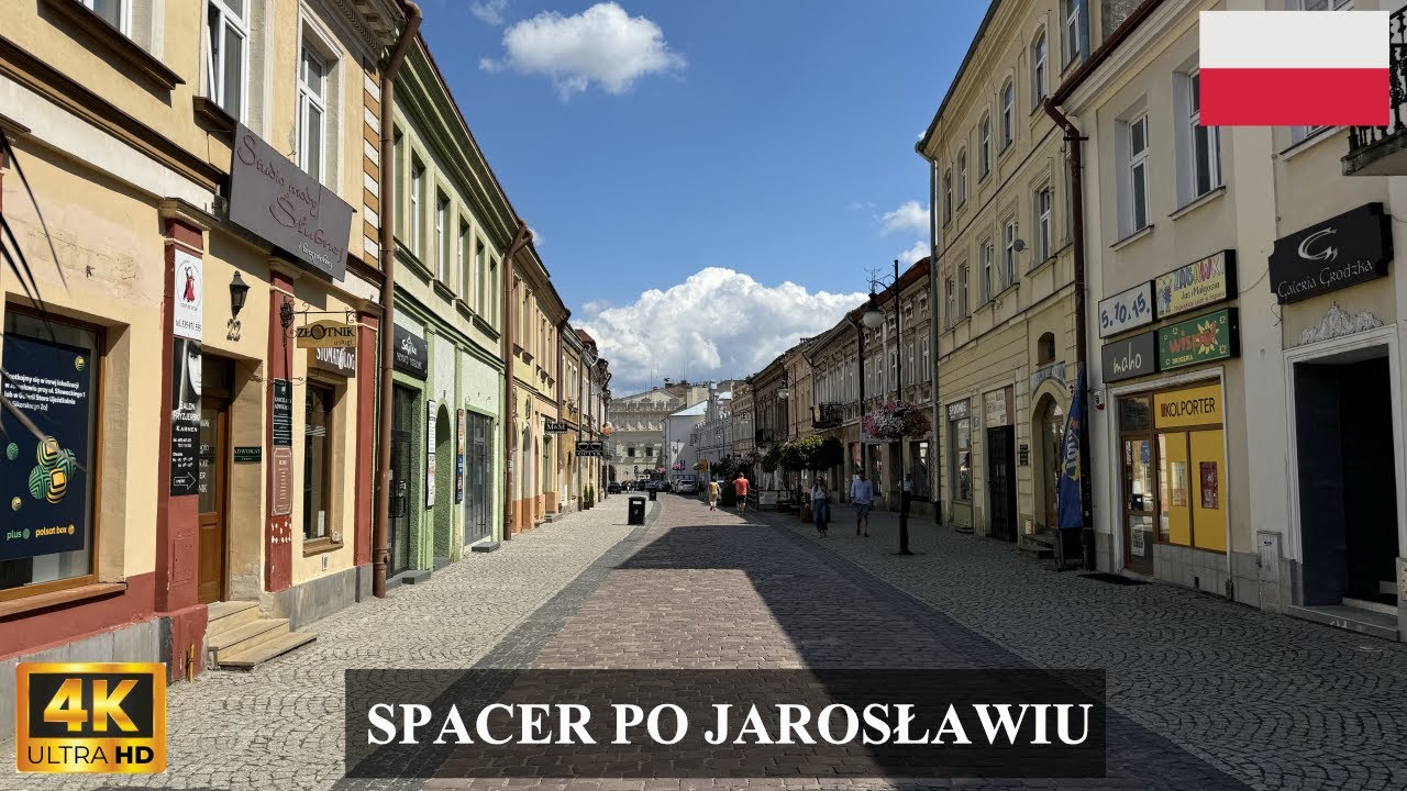 Spacer po Jarosławiu 🇵🇱 - Deptak na Grodzkiej, rynek, kolegiata i inne atrakcje [4K]